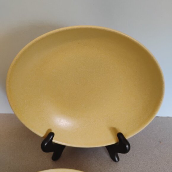 Bauer MCM 1960s Mustard Speckled Ironstone Bowls, set of 2 - Picture 5 of 5